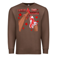 Chestnut Bright Red I Have Two Moods Afro Girl Sneakers Premium Sweatshirt - texasbilliewilder