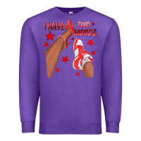Purple Bright Red I Have Two Moods Afro Girl Sneakers Premium Sweatshirt - texasbilliewilder