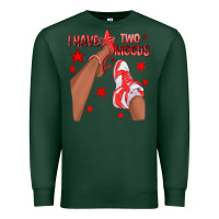 Sports Green Bright Red I Have Two Moods Afro Girl Sneakers Premium Sweatshirt - texasbilliewilder