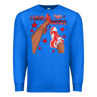 True Royal Bright Red I Have Two Moods Afro Girl Sneakers Premium Sweatshirt - texasbilliewilder