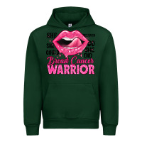 Forest Green breast cancer warrior lips Urban Hoodie - JahusDesignShop