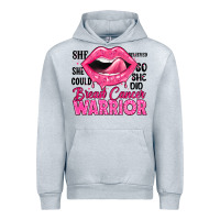 Heather Grey breast cancer warrior lips Urban Hoodie - JahusDesignShop