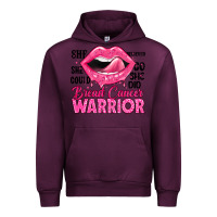 Mauve Wine breast cancer warrior lips Urban Hoodie - JahusDesignShop