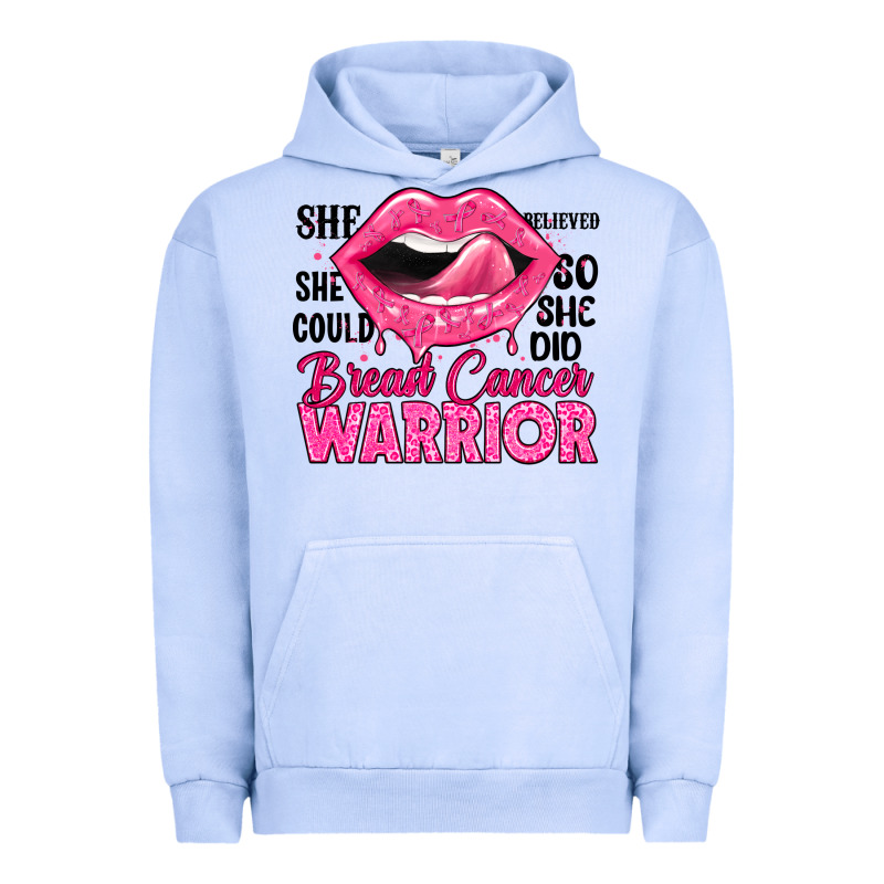 Breast Cancer Warrior Lips Urban Hoodie by JahusDesignShop | Teevron