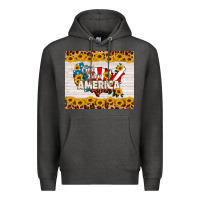 Charcoal Heather god bless america Premium Hoodie - HRA Design Shop