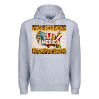 Heather Grey god bless america Premium Hoodie - HRA Design Shop