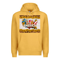 Mustard god bless america Premium Hoodie - HRA Design Shop