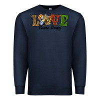 Navy Love Came Down Baby Jesus Christmas Premium Sweatshirt - RanaPortraitStore