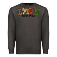 Smoke Love Came Down Baby Jesus Christmas Premium Sweatshirt - RanaPortraitStore