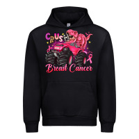 Black crush breast cancer monster truck with dinosaur Urban Hoodie - JahusDesignShop