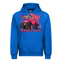 Cobalt crush breast cancer monster truck with dinosaur Urban Hoodie - JahusDesignShop