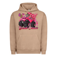 Pigment Burro crush breast cancer monster truck with dinosaur Urban Hoodie - JahusDesignShop