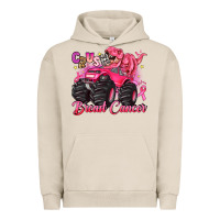 Pigment French Oak crush breast cancer monster truck with dinosaur Urban Hoodie - JahusDesignShop