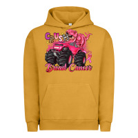 Pigment Peanut Butter crush breast cancer monster truck with dinosaur Urban Hoodie - JahusDesignShop