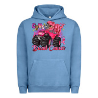Pigment Pebble Blue crush breast cancer monster truck with dinosaur Urban Hoodie - JahusDesignShop