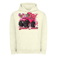 Pigment Pistachio crush breast cancer monster truck with dinosaur Urban Hoodie - JahusDesignShop