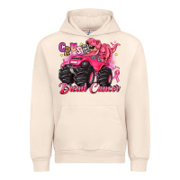 Sandshell crush breast cancer monster truck with dinosaur Urban Hoodie - JahusDesignShop