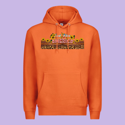 God Bless America Libbey Cup Premium Hoodie Designed By Hra Design Shop