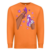 Carrot Purple Afro Girl Sneakers and Heels Premium Sweatshirt - texasbilliewilder