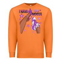 Carrot Purple I Have Two Moods Afro Girl Sneakers Premium Sweatshirt - texasbilliewilder