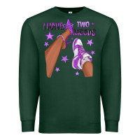 Sports Green Purple I Have Two Moods Afro Girl Sneakers Premium Sweatshirt - texasbilliewilder