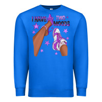 True Royal Purple I Have Two Moods Afro Girl Sneakers Premium Sweatshirt - texasbilliewilder