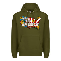 Army Green god bless america Premium Hoodie - HRA Design Shop