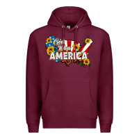 Burgundy god bless america Premium Hoodie - HRA Design Shop