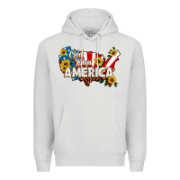 Dove Grey god bless america Premium Hoodie - HRA Design Shop