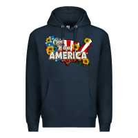 Navy god bless america Premium Hoodie - HRA Design Shop