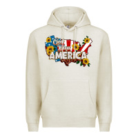 Oatmeal Heather god bless america Premium Hoodie - HRA Design Shop