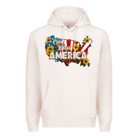 Pale Pink god bless america Premium Hoodie - HRA Design Shop