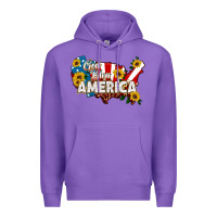Purple god bless america Premium Hoodie - HRA Design Shop
