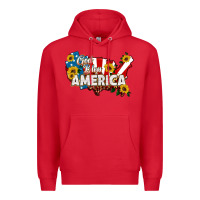 Red god bless america Premium Hoodie - HRA Design Shop