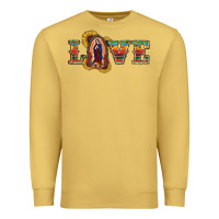 Antique Gold Love Lady Of Guadalupe Premium Sweatshirt - RanaPortraitStore