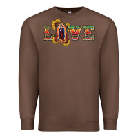 Chestnut Love Lady Of Guadalupe Premium Sweatshirt - RanaPortraitStore
