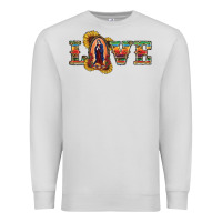 Dove Grey Love Lady Of Guadalupe Premium Sweatshirt - RanaPortraitStore