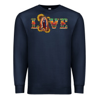 Navy Love Lady Of Guadalupe Premium Sweatshirt - RanaPortraitStore