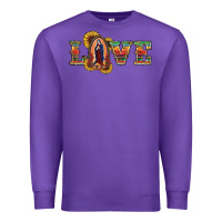 Purple Love Lady Of Guadalupe Premium Sweatshirt - RanaPortraitStore
