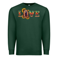 Sports Green Love Lady Of Guadalupe Premium Sweatshirt - RanaPortraitStore