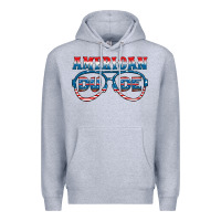 Heather Grey american dude Premium Hoodie - HRA Design Shop