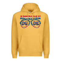 Mustard american dude Premium Hoodie - HRA Design Shop