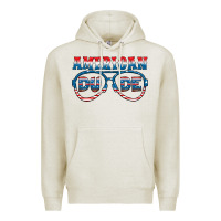 Oatmeal Heather american dude Premium Hoodie - HRA Design Shop