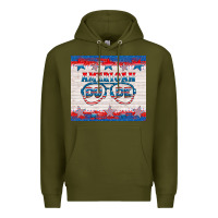 Army Green American dude Premium Hoodie - HRA Design Shop