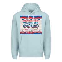 Blue Mist American dude Premium Hoodie - HRA Design Shop