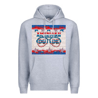 Heather Grey American dude Premium Hoodie - HRA Design Shop
