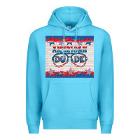 Ocean Blue American dude Premium Hoodie - HRA Design Shop