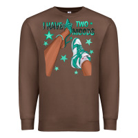 Chestnut Teal I Have Two Moods Afro Girl Sneakers Premium Sweatshirt - texasbilliewilder