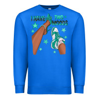 True Royal Teal I Have Two Moods Afro Girl Sneakers Premium Sweatshirt - texasbilliewilder