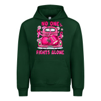 Forest Green breast cancer no one fights alone truck football Urban Hoodie - JahusDesignShop